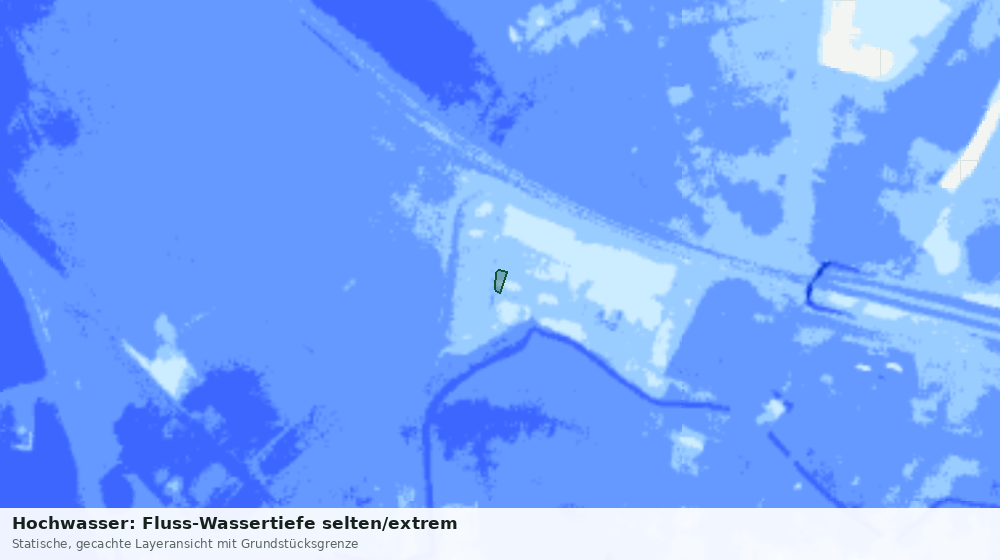 Statische Kartenansicht: Hochwasser: Fluss-Wassertiefe selten/extrem