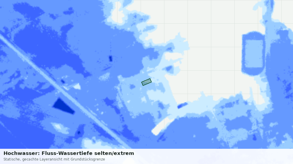 Statische Kartenansicht: Hochwasser: Fluss-Wassertiefe selten/extrem