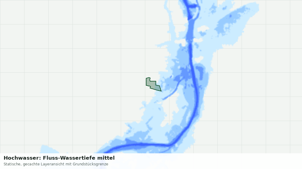 Statische Kartenansicht: Hochwasser: Fluss-Wassertiefe mittel