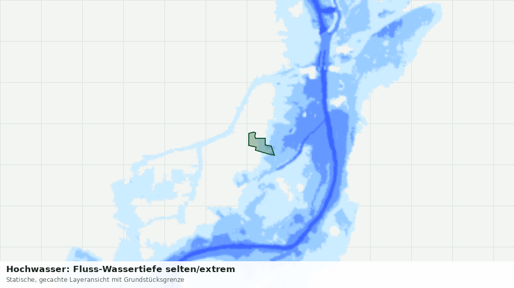 Statische Kartenansicht: Hochwasser: Fluss-Wassertiefe selten/extrem