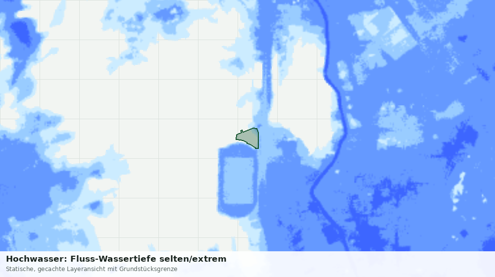 Statische Kartenansicht: Hochwasser: Fluss-Wassertiefe selten/extrem