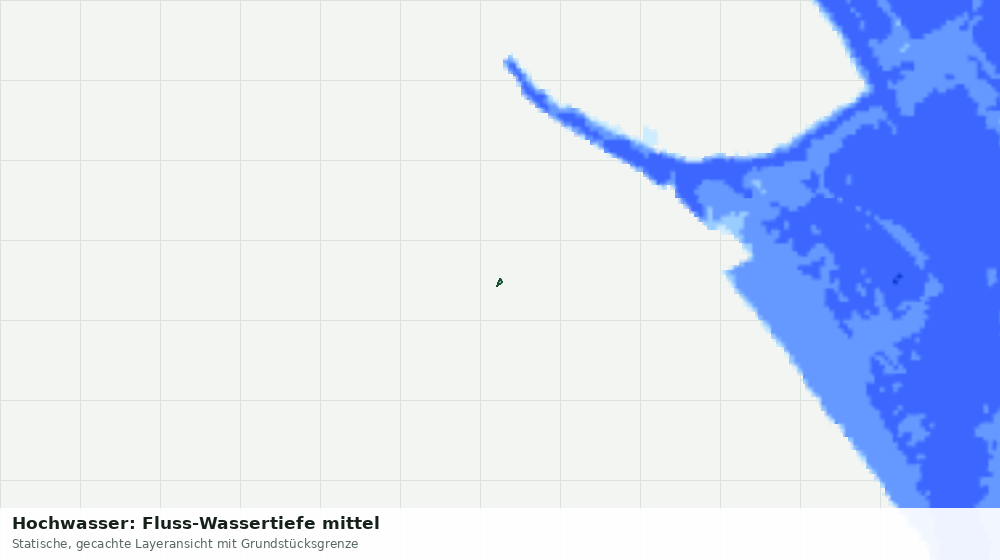 Statische Kartenansicht: Hochwasser: Fluss-Wassertiefe mittel