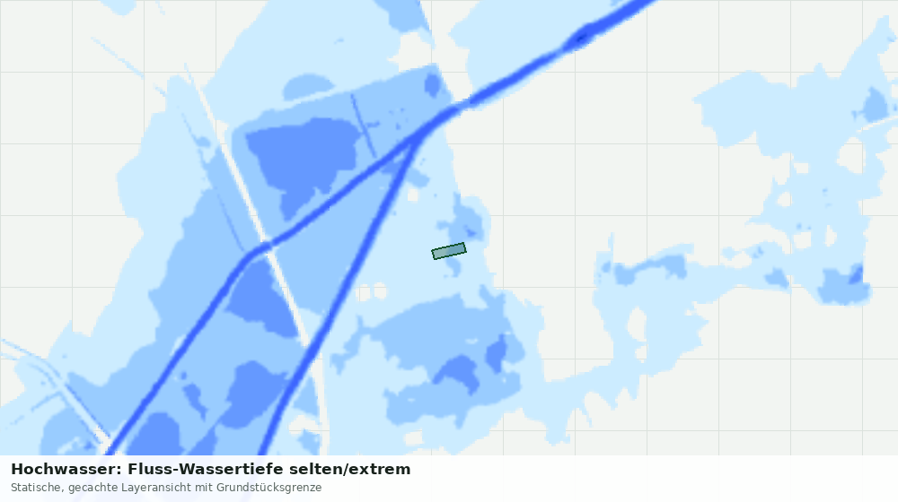 Statische Kartenansicht: Hochwasser: Fluss-Wassertiefe selten/extrem