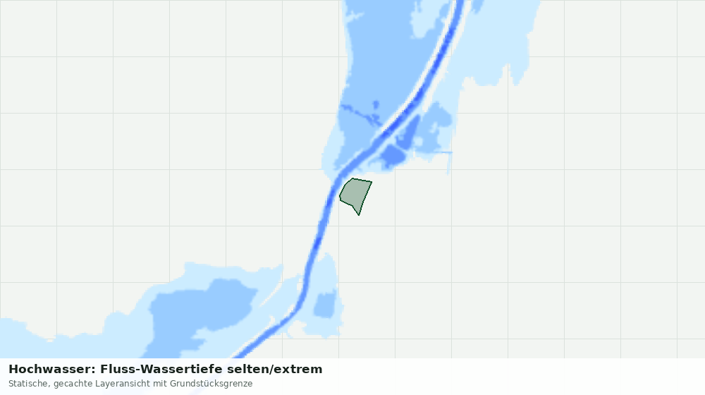 Statische Kartenansicht: Hochwasser: Fluss-Wassertiefe selten/extrem