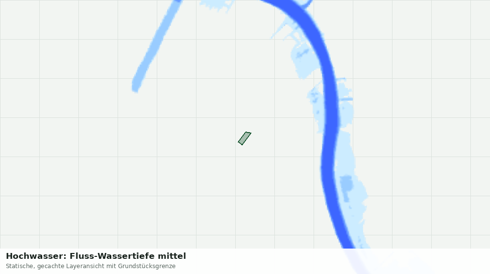 Statische Kartenansicht: Hochwasser: Fluss-Wassertiefe mittel