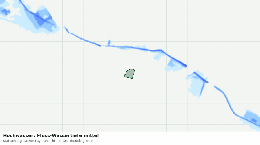 Statische Kartenansicht: Hochwasser: Fluss-Wassertiefe mittel