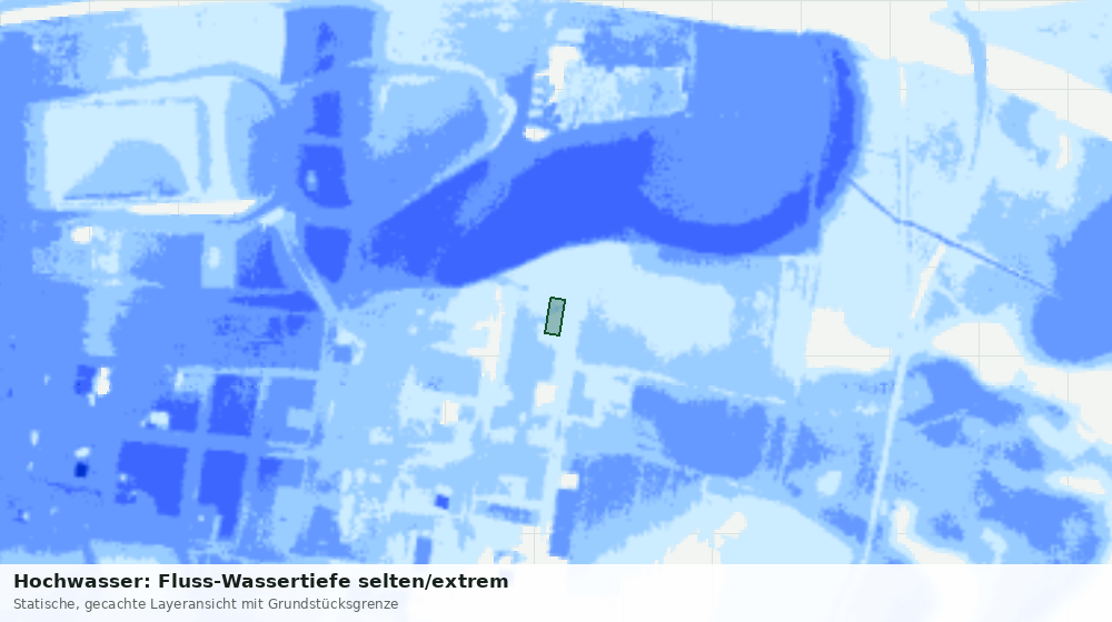 Statische Kartenansicht: Hochwasser: Fluss-Wassertiefe selten/extrem
