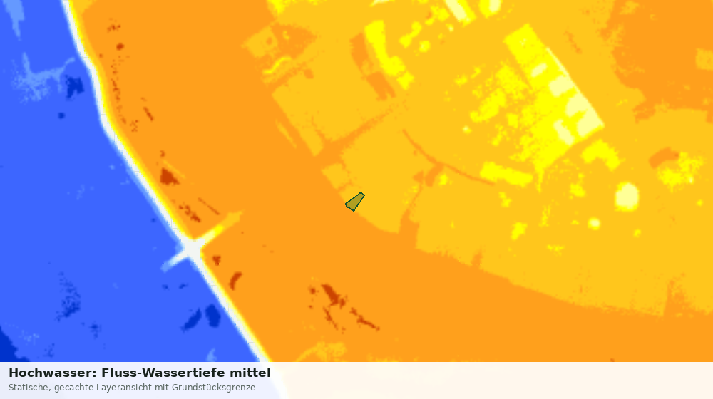 Statische Kartenansicht: Hochwasser: Fluss-Wassertiefe mittel