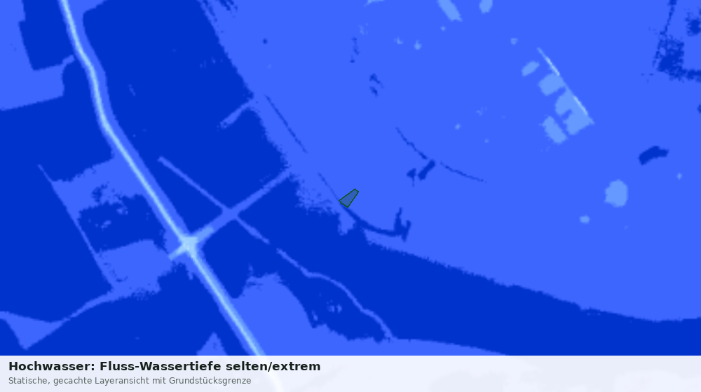 Statische Kartenansicht: Hochwasser: Fluss-Wassertiefe selten/extrem