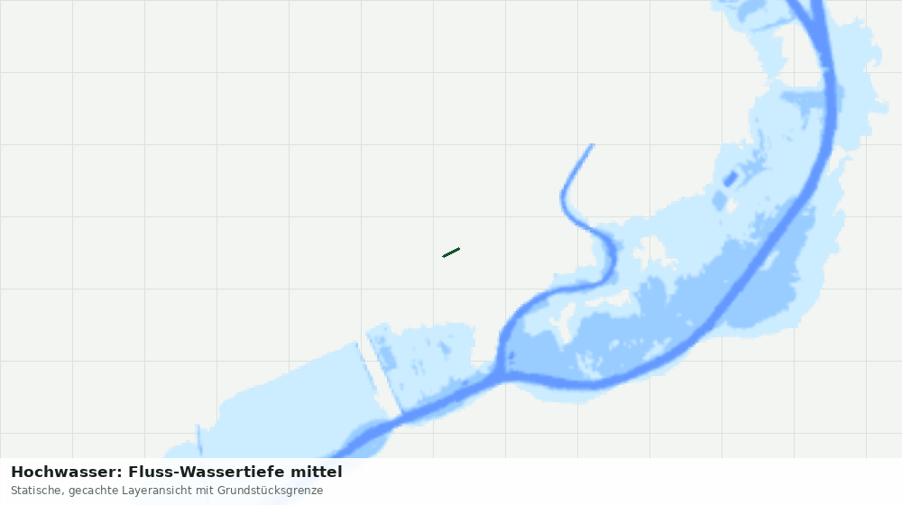 Statische Kartenansicht: Hochwasser: Fluss-Wassertiefe mittel