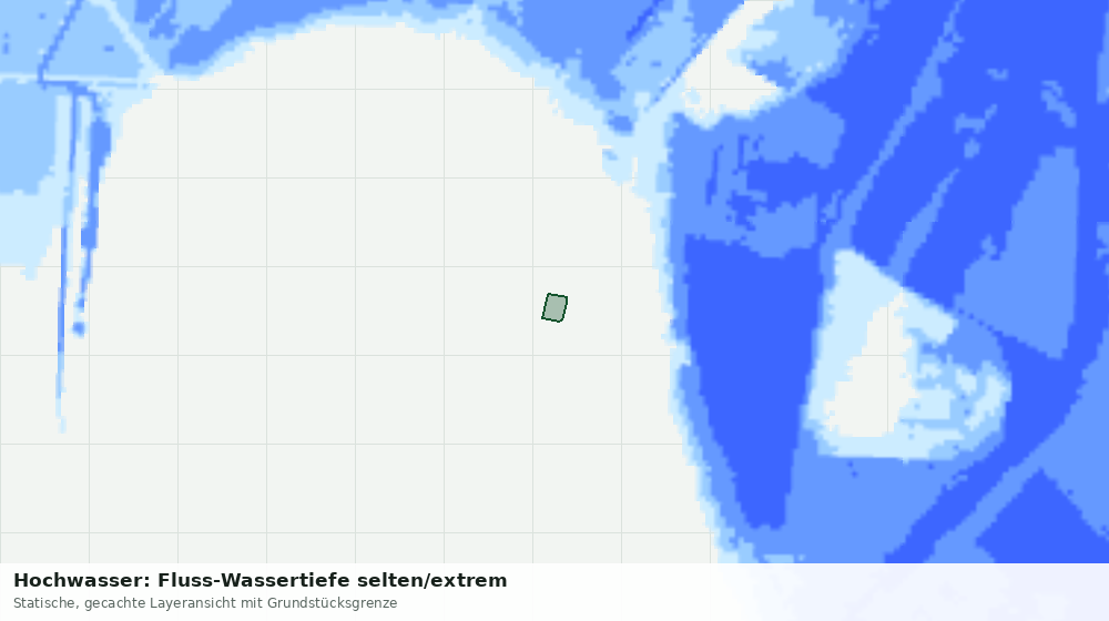 Statische Kartenansicht: Hochwasser: Fluss-Wassertiefe selten/extrem