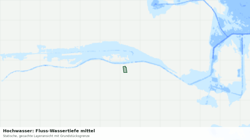 Statische Kartenansicht: Hochwasser: Fluss-Wassertiefe mittel