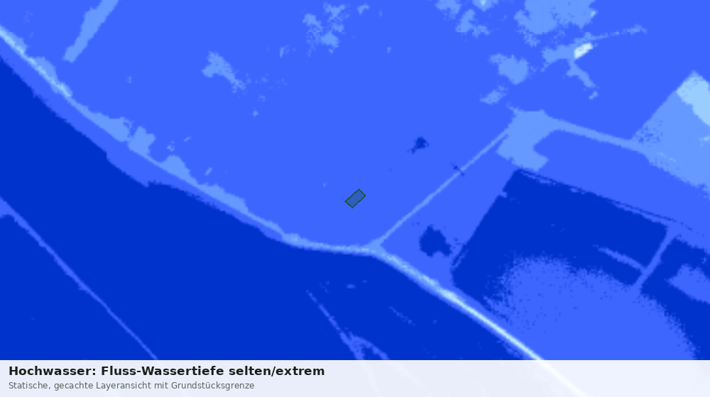 Statische Kartenansicht: Hochwasser: Fluss-Wassertiefe selten/extrem