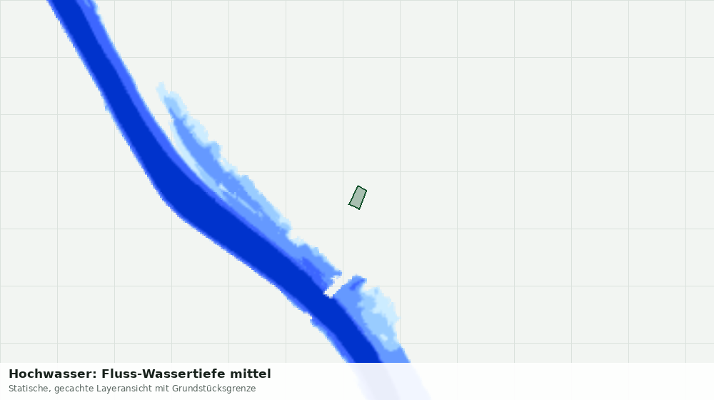 Statische Kartenansicht: Hochwasser: Fluss-Wassertiefe mittel