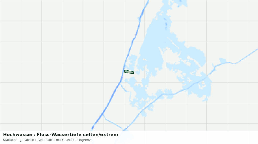 Statische Kartenansicht: Hochwasser: Fluss-Wassertiefe selten/extrem