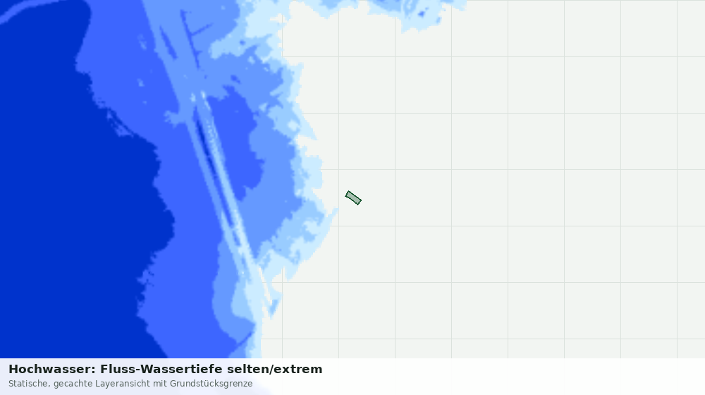 Statische Kartenansicht: Hochwasser: Fluss-Wassertiefe selten/extrem