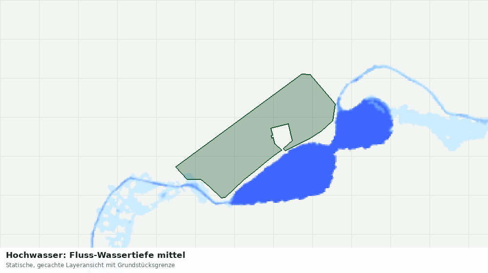 Statische Kartenansicht: Hochwasser: Fluss-Wassertiefe mittel