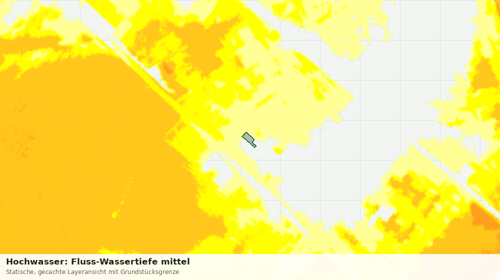 Statische Kartenansicht: Hochwasser: Fluss-Wassertiefe mittel
