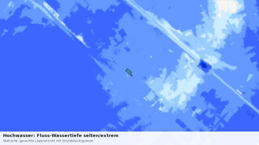 Statische Kartenansicht: Hochwasser: Fluss-Wassertiefe selten/extrem