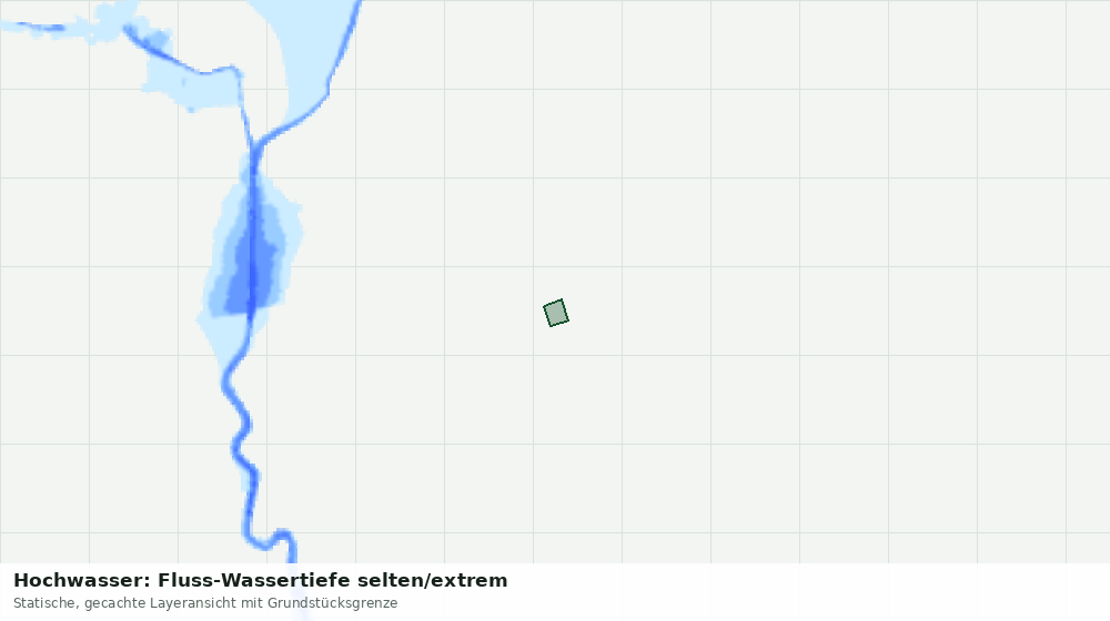 Statische Kartenansicht: Hochwasser: Fluss-Wassertiefe selten/extrem
