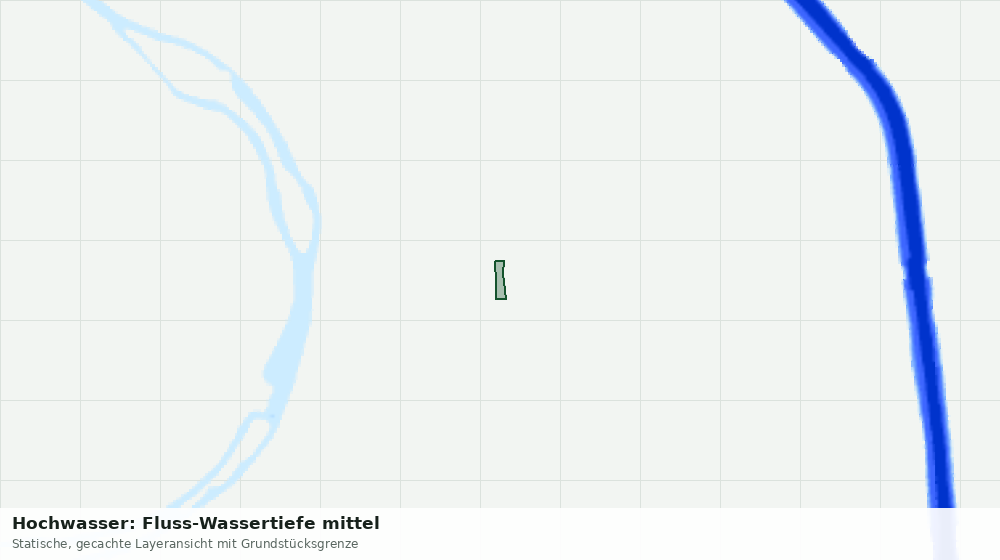 Statische Kartenansicht: Hochwasser: Fluss-Wassertiefe mittel