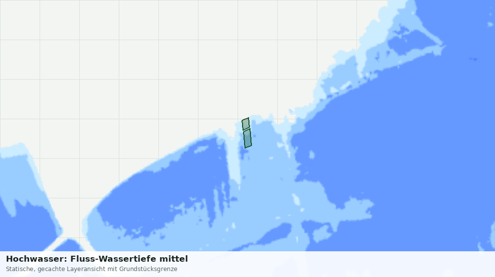 Statische Kartenansicht: Hochwasser: Fluss-Wassertiefe mittel