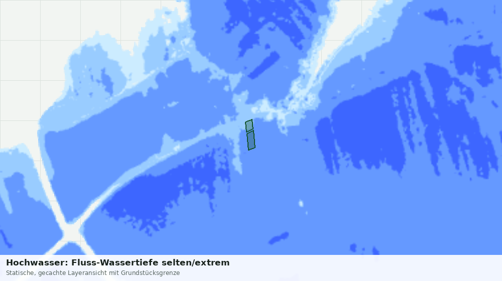 Statische Kartenansicht: Hochwasser: Fluss-Wassertiefe selten/extrem