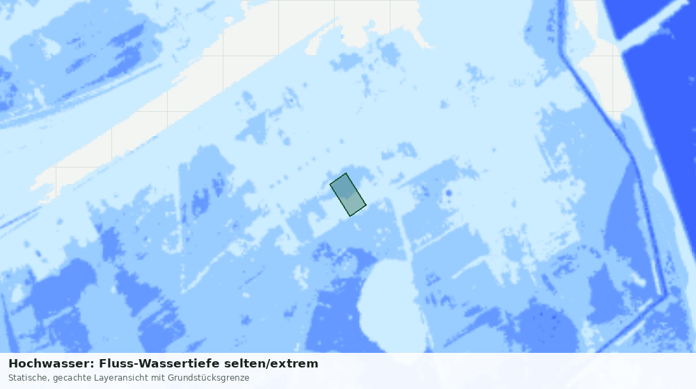 Statische Kartenansicht: Hochwasser: Fluss-Wassertiefe selten/extrem