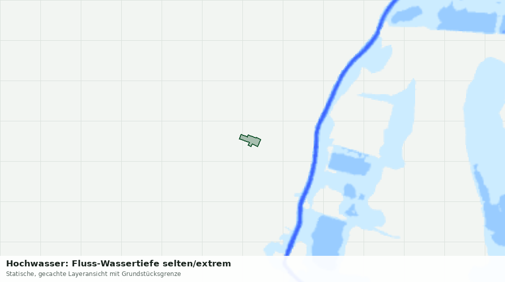 Statische Kartenansicht: Hochwasser: Fluss-Wassertiefe selten/extrem