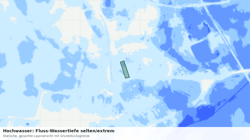 Statische Kartenansicht: Hochwasser: Fluss-Wassertiefe selten/extrem
