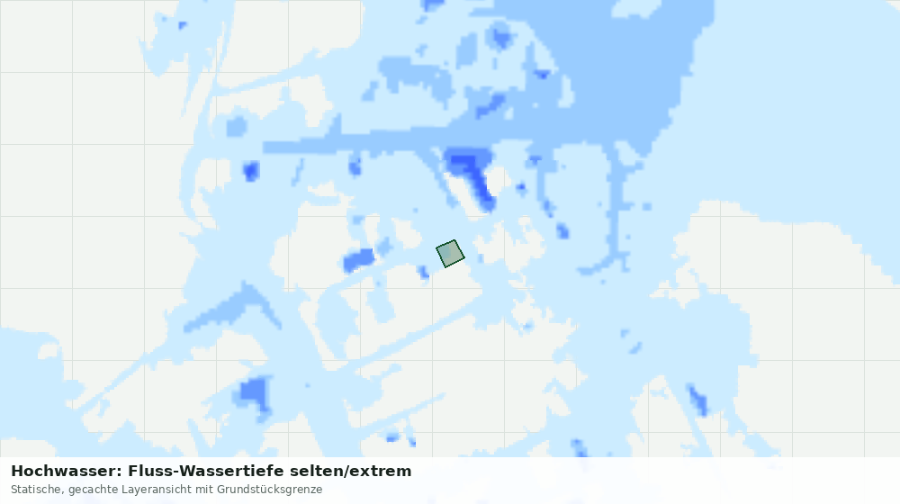 Statische Kartenansicht: Hochwasser: Fluss-Wassertiefe selten/extrem