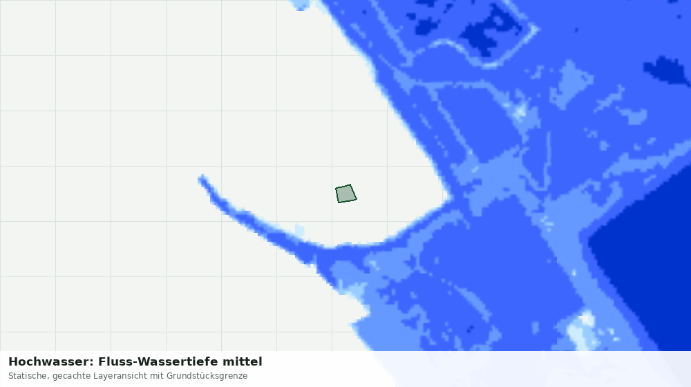 Statische Kartenansicht: Hochwasser: Fluss-Wassertiefe mittel
