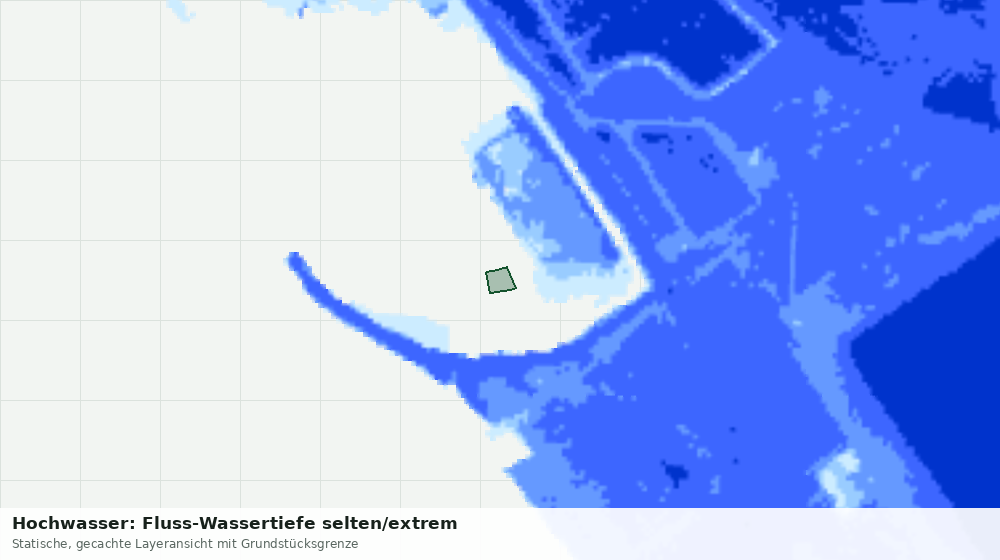 Statische Kartenansicht: Hochwasser: Fluss-Wassertiefe selten/extrem