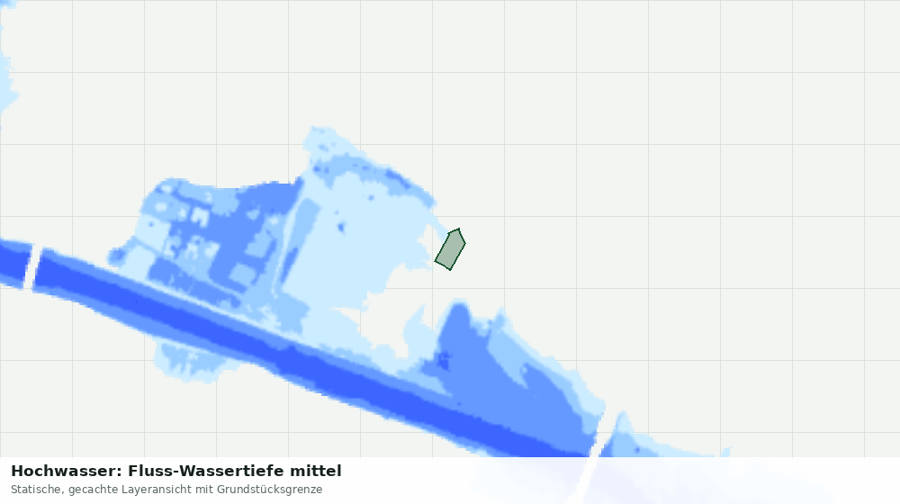 Statische Kartenansicht: Hochwasser: Fluss-Wassertiefe mittel