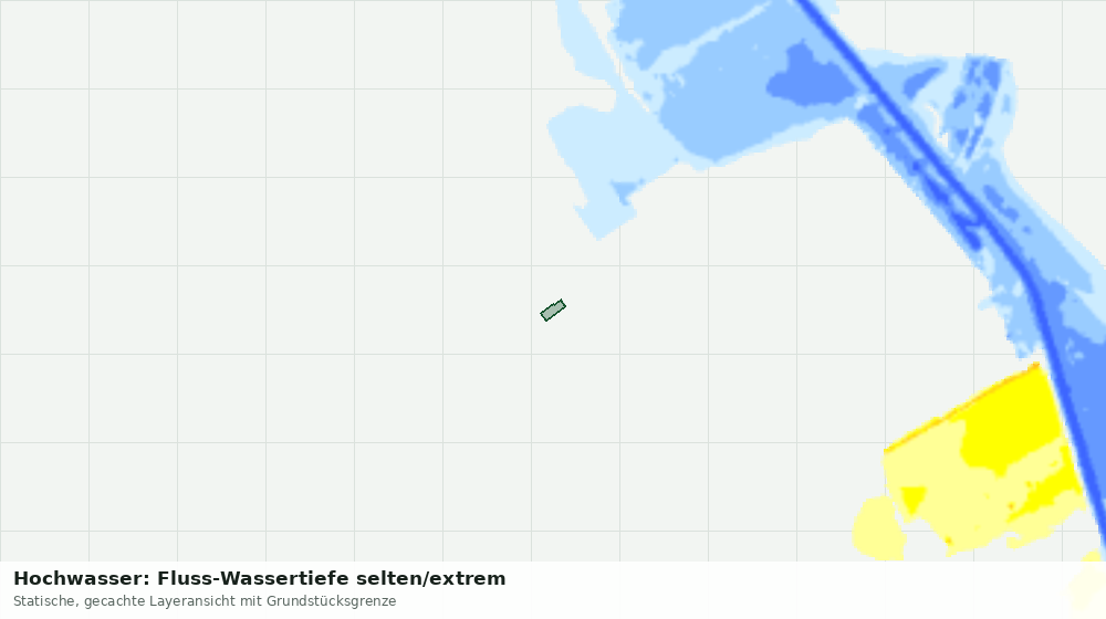 Statische Kartenansicht: Hochwasser: Fluss-Wassertiefe selten/extrem