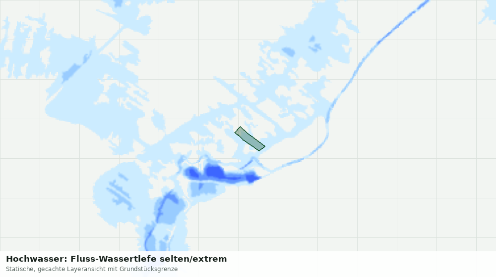 Statische Kartenansicht: Hochwasser: Fluss-Wassertiefe selten/extrem