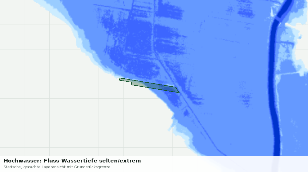 Statische Kartenansicht: Hochwasser: Fluss-Wassertiefe selten/extrem