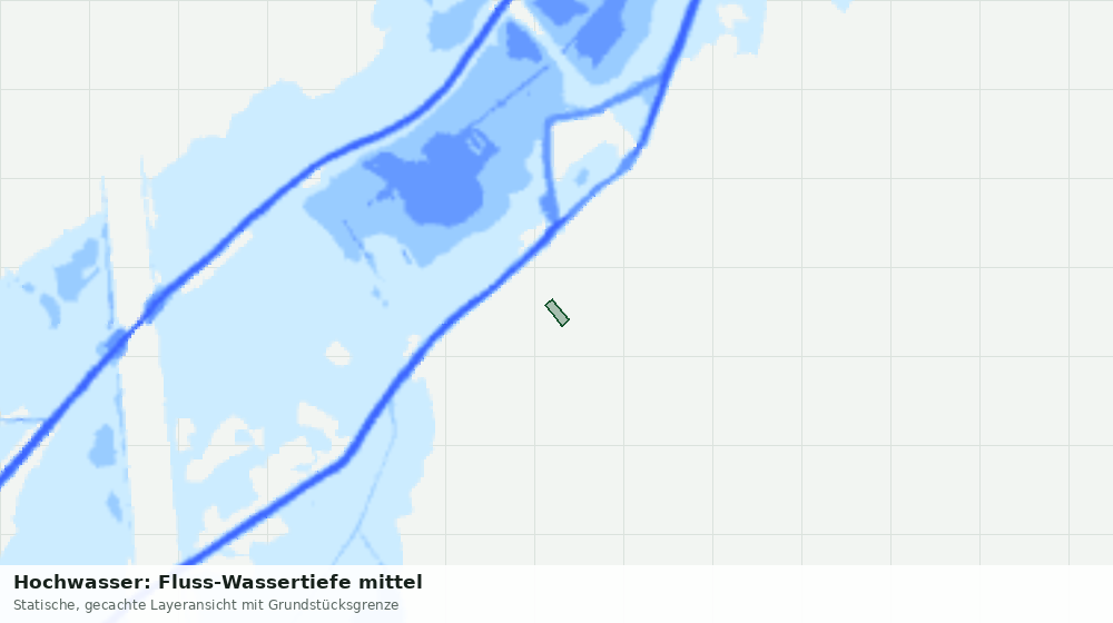 Statische Kartenansicht: Hochwasser: Fluss-Wassertiefe mittel
