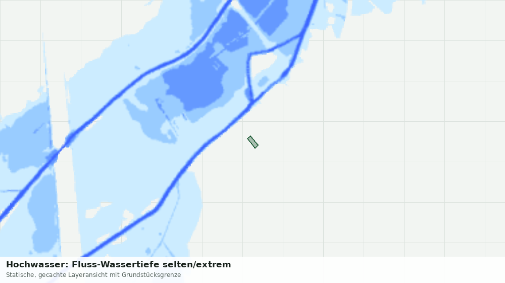 Statische Kartenansicht: Hochwasser: Fluss-Wassertiefe selten/extrem