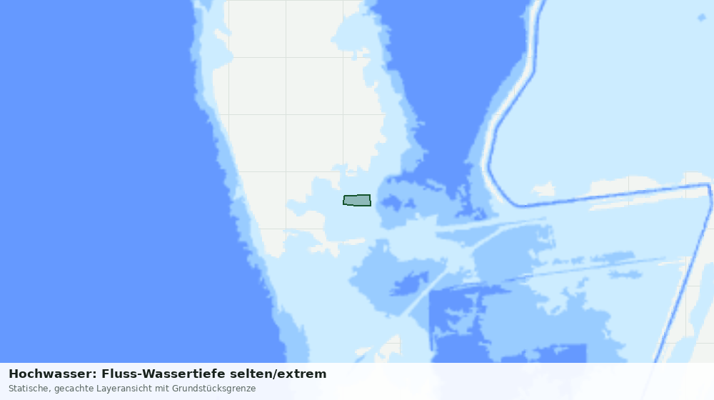 Statische Kartenansicht: Hochwasser: Fluss-Wassertiefe selten/extrem