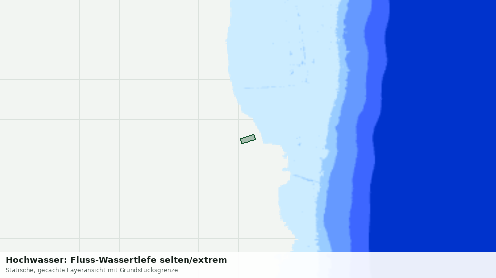 Statische Kartenansicht: Hochwasser: Fluss-Wassertiefe selten/extrem