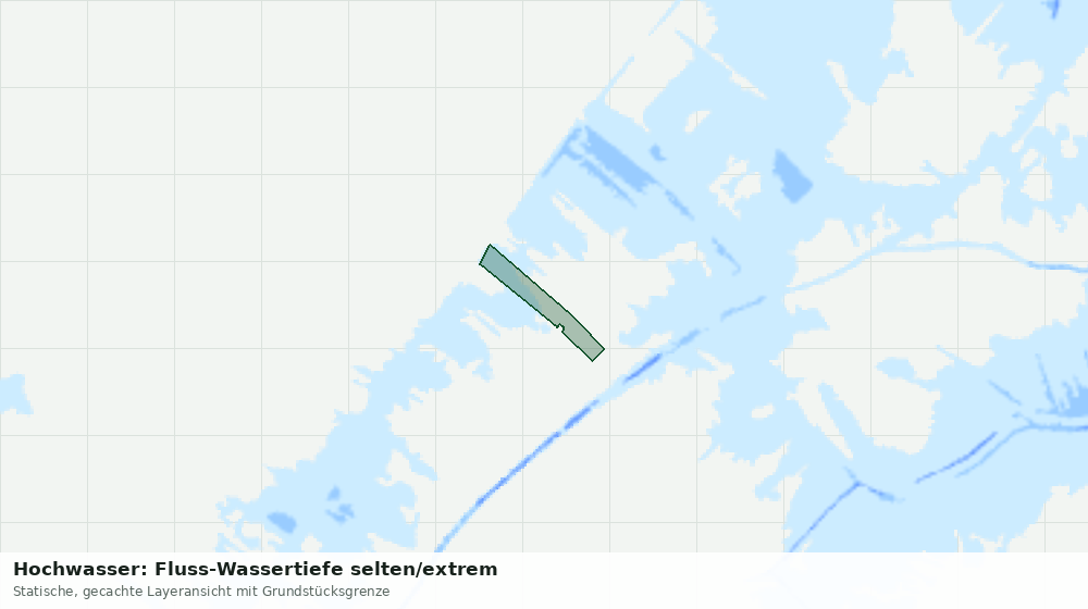 Statische Kartenansicht: Hochwasser: Fluss-Wassertiefe selten/extrem