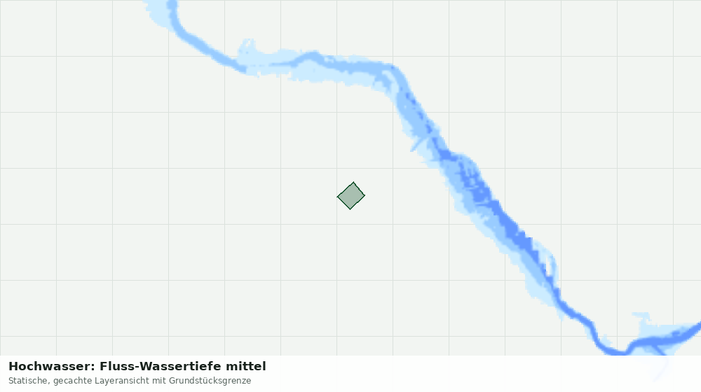 Statische Kartenansicht: Hochwasser: Fluss-Wassertiefe mittel