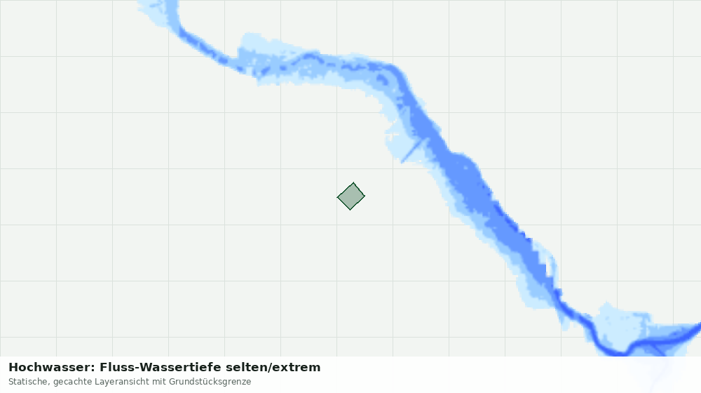 Statische Kartenansicht: Hochwasser: Fluss-Wassertiefe selten/extrem