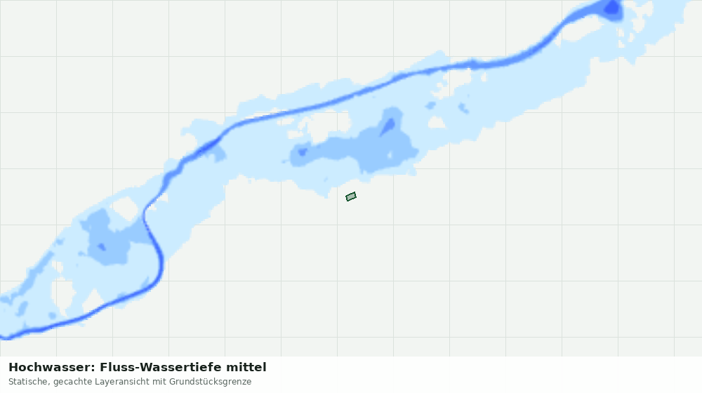 Statische Kartenansicht: Hochwasser: Fluss-Wassertiefe mittel