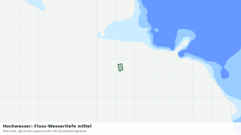 Statische Kartenansicht: Hochwasser: Fluss-Wassertiefe mittel