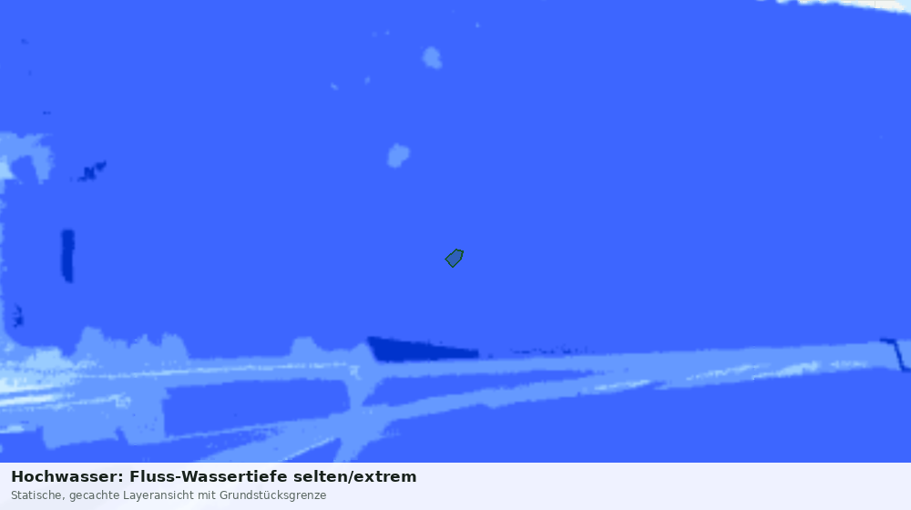 Statische Kartenansicht: Hochwasser: Fluss-Wassertiefe selten/extrem