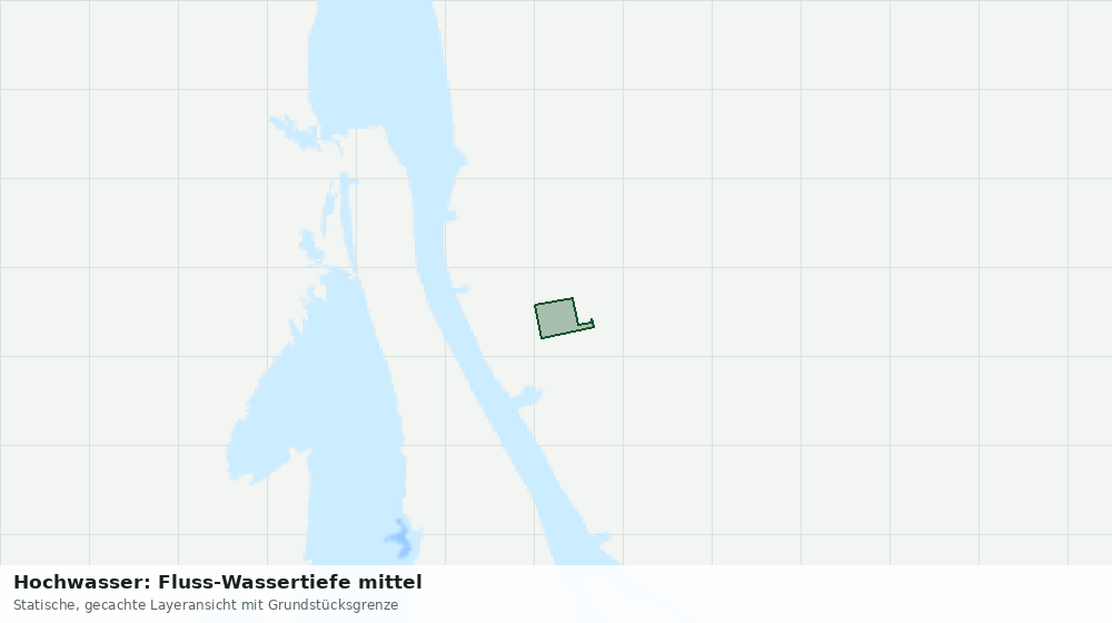 Statische Kartenansicht: Hochwasser: Fluss-Wassertiefe mittel