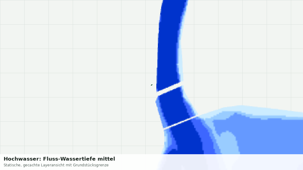 Statische Kartenansicht: Hochwasser: Fluss-Wassertiefe mittel