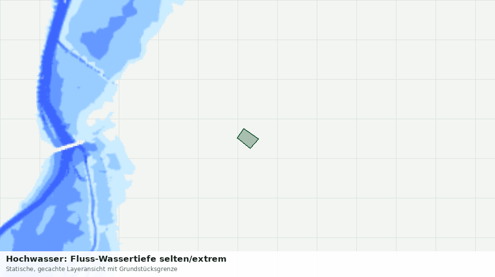 Statische Kartenansicht: Hochwasser: Fluss-Wassertiefe selten/extrem